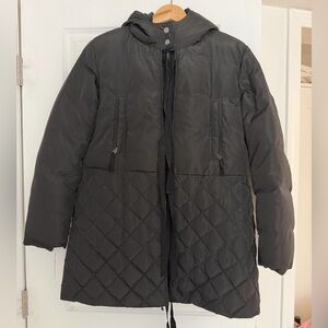 MAX&Co. Quilted Puffer Jacket – Size US 10 (EU 44) – Black – Hooded